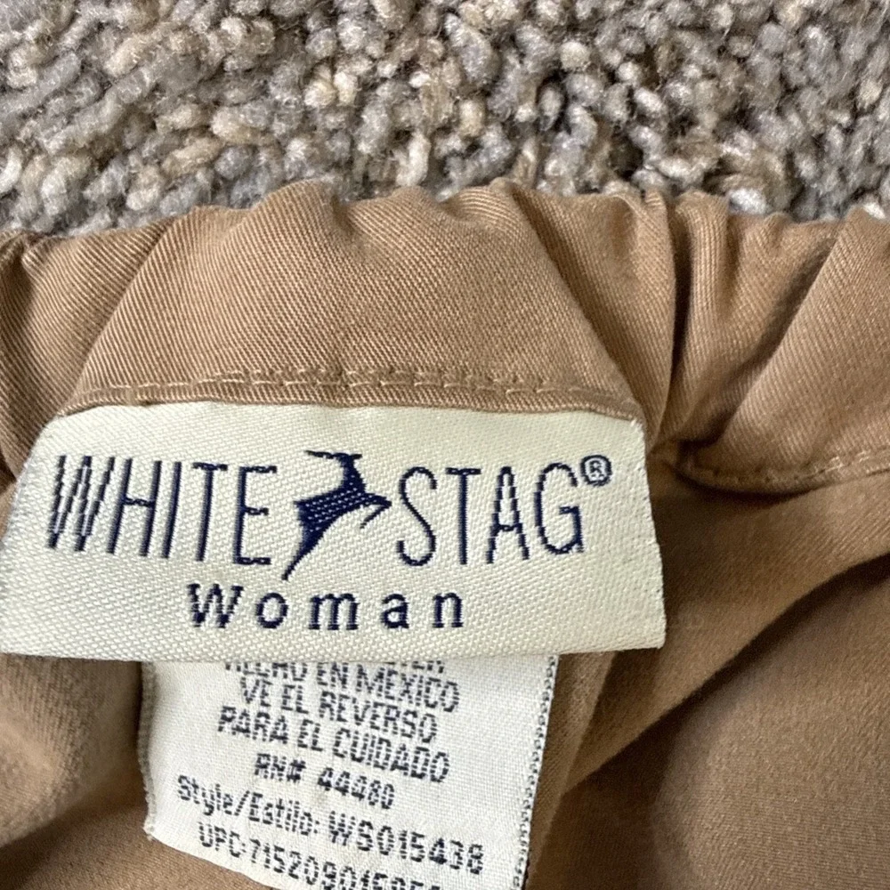 White‎ Stag Women's Pull On Skirt Tan Plus Size 26W/28W